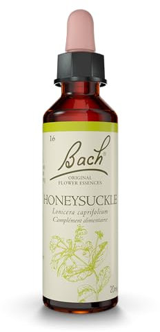FLEURS DE BACH ORIGINAL - Honeysuckle No 16 - Pour plus de réalité - Aide à laisser le passé derrière soi - Élixir floral naturel pour le bien-être émotionnel - Compte-Gouttes 20ml - Vegan
