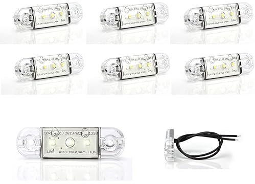 LED-MARTIN 6er Sparset Umrissleuchte Weiss 12/24V Begrenzungsleuchte Positionsleuchte dünn
