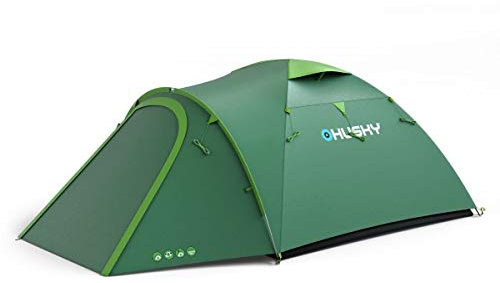 Husky Bison 3 Plus 2021-klassisches Zelt - 3 Personen - Grün