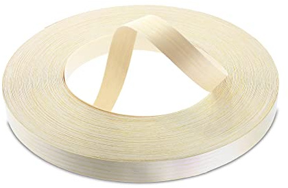 WoodPress® 22 mm Bois de Frêne Véritable Bande de Chant en Placage Préencollé – Rouleau de 50 m – Application à Repasser