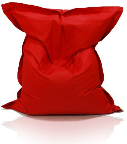 Kinzler S-10026/32 XXL Riesensitzsack, 140x180 cm, Sitzsack Outdoor Indoor, in vielen verschiedenen Farben, mit Innensack, rot