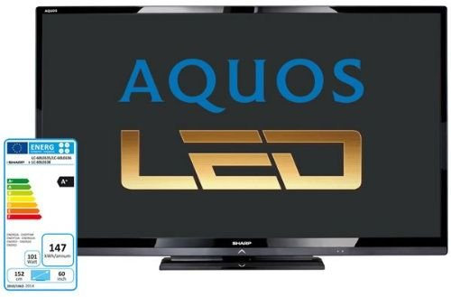 Sharp LC-60LE636E LED TV - Televisor (152,4 cm (60), Full HD, 1920 x 1080 Pixeles, Analógico y Digital, NTSC, PAL, SECAM, DVB-T, DVB-T2) Negro