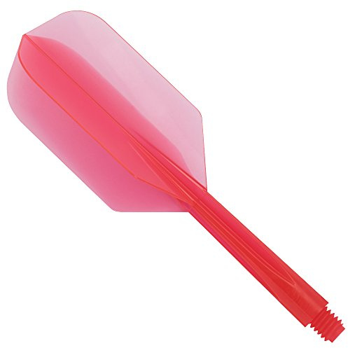 Darts Corner Condor integrierter Flight und Stiel – Null Stress – Slim – Medium transparent rot – 1 Set (3)
