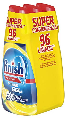 FINISH Powergel Lemon 650 Ml X 3 Gel Lavastoviglie Detersivi