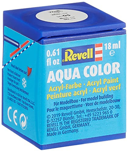 Revell Aqua Color Weiß, matt, 18ml, RAL9001, Acrylfarbe