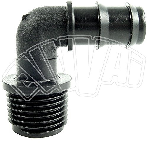 25 MM X 3/4 GOMITO 90° CURVA RACCORDO PORTAGOMMA E FILETTO IRRIGAZIONE GIARDINO
