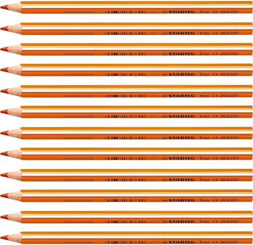 STABILO - Dreikant-Buntstift - Trio dick | 12er Pack, orange