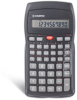 Osama - Calculatrice Scientifique 56 Fonctions, 10 Chiffres Mantisse et 2 Exposant, Idéal pour École, Université et Bureau - Calculatrice College, Lycee et Primaire avec Étui Coulissant, Noir