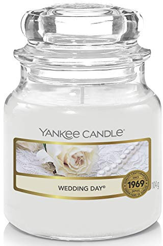 Yankee Candle Duftkerze im Glas (klein) | Wedding Day | Brenndauer bis zu 30 Stunden, Kleine Kerze im Glas