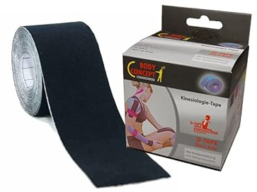 Dittmann Kinesiologie-Tape, praktisches 5er-Set, schwarz