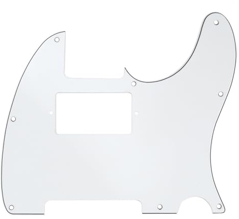 Musiclily Pro 8 Löcher Humbucker TL Schlagbrett 3 lagig Weiß | für Fender American/Mexican Standard Tele Modern Style E-Gitarre