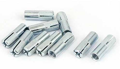 sourcingmap M8 x 30mm Female Threaded Expansion Bolt Sleeve Anchors Tool 10 Pcs