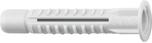 Celo Universaldübel mit Kragen MZK 12x72 - Dübel mit 4-fach Spreizung und Knotenbildung - Mehrzweckdübel, Nylon grau - 50 Stück