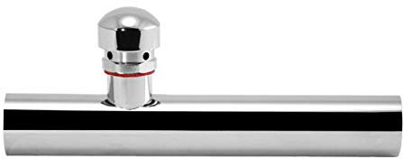 tecuro Tuyau mural pour siphon de lavabo Ø 32 x 250 mm de longueur, peut être raccourci, avec aérateur, laiton chromé brillant, siphon anti-odeurs