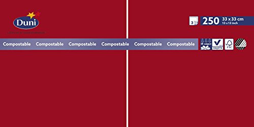 Duni Servietten SRP, 3-lagig, 33 cm, Rot, Papier, 15,6 x 33 x 16,5 cm