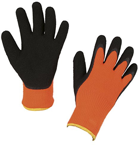 Kerbl 297482 Winterhandschuh IceGrip Größe 8/M Strick-Hs Latex, orange