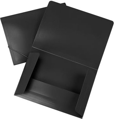 Gummizugmappe Beautone Klappen 34945 PP DIN A5 schwarz blickdicht