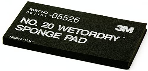 3M Wetordry Sponge Pad, 20, 05526, 5 1/2 x 2-3/4 in x 3/8 in