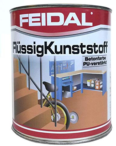 Feidal Flüssigkunststoff / farblos / seidenmatt / zum Versiegeln und Beschichten von Betonböden, Holz u. Metall / 2,5 Liter / Spezial Bodenbeschichtung für Industrie und Handwerk /