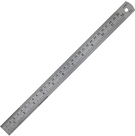 LINEX 100411042 Stållinjal, Grå, 30 cm
