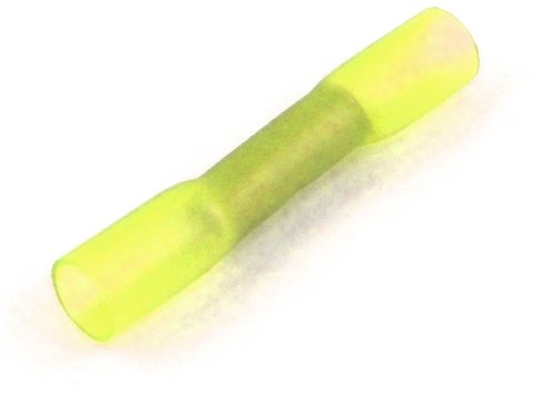 10x Heat Shrink Butt Crimp Connectors, Yellow, For electric cables and wires - FREE FIRST CLASS UK POSTAGE!