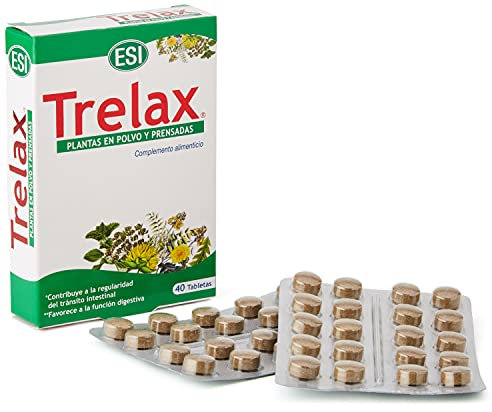 Trelax - Complemento Alimenticio Natural para el Tránsito Intestinal - Fórmula con Cáscara Sagrada, Sen, Frángula, Hinojo y Ruibarbo - Alivio Digestivo Ocasional - 40 Comprimidos Veganos