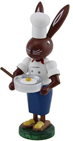 Rudolphs Schatzkiste Osterfigur Hase Koch Höhe ca 9 cm NEU Osterdeko Osterhasenfigur Ostern Osterei Frühling Erzgebirge Seiffen Hase Küche Koch