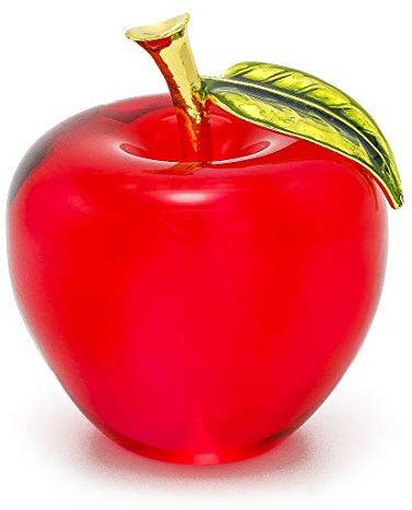 H&D Kristall Apfel Briefbeschwerer Hochzeit Zuhause Dekoration, Rot