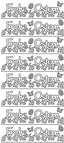 konturensticker  Frohe Ostern gold