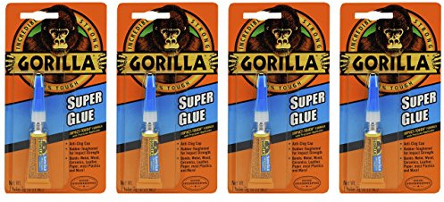 Gorilla 7900103-4 Super Glue, 3 g, (Pack of 4), 4 Pack