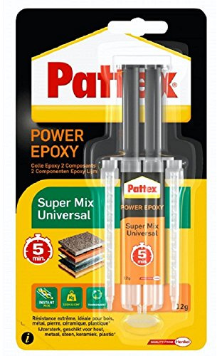 Pattex 1476719 - Adhesivo epóxico universal Jeringa transparente 11 ml 5 minutos