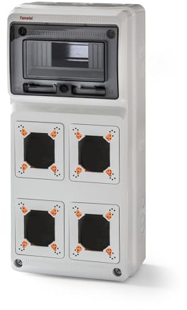 FAMATEL 3961 – Scatola 506 X 230 X 130 8 moduli ip65 4 moduli Acqua COMBI