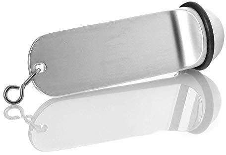 Kerafactum Porte-clés Porte-clés pour clés d'hôtel Porte-clés Pension Hôtel Gravure design individuel en aspect argent noble avec anneau en caoutchouc Gravure possible Clé
