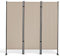 LECO 05101103 Paravent Beige mit grauem Stahlrahmen, pulverbeschichtet und 100% Polyester