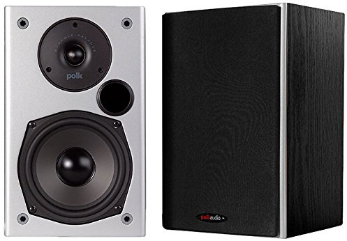 Polk Audio M10, ein Paar Zweiwege-Regallautsprecher, 20–150 W, Schwarz