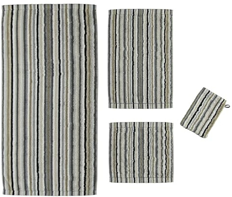 Cawö Seiflappen Lifestyle Streifen 7048 kiesel - 37 Größe 30 x 30