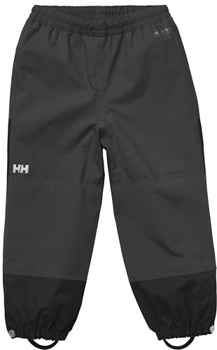 Helly-Hansen Kids' Little Shelter Waterproof Windproof Outdoor Pant, 980 Ebony, 4