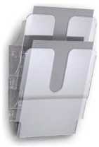DURABLE - Porte-document mural FLEXIPLUS 2 - Format A4 portrait - Pour la présentation de documents - 1 kit - Transparent - 1709008400