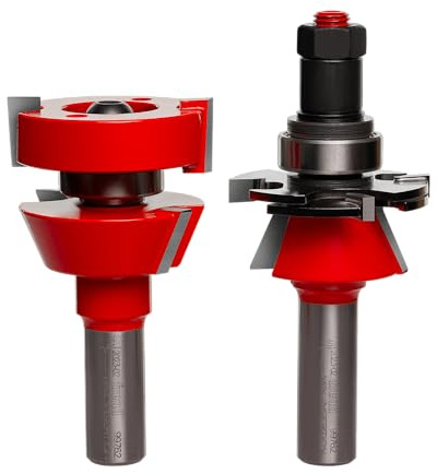 Freud Premier Adjustable Rail & Stile Bit - Ideal for Doors, Windows, Veneered Plywood, Hardwoods & Softwoods - 1-11/16 Diameter, 1/2 Shank - 99-762