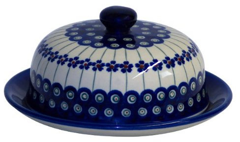 Original Bunzlauer Käseglocke M/Butterglocke für Rollbutter - Ø = 19,5 cm, Dekor 166a