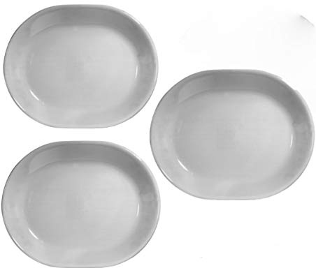 Corelle Livingware 12-1/4-inch Serving Platter, Winter Frost White-3-pack