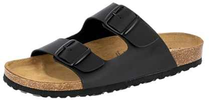 Lico Herren Bioline Man Pantoletten, Schwarz, 48 EU