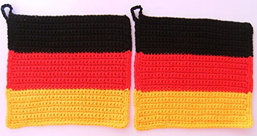 Storchenlädchen 1 Paar Topflappen Deutschland gehäkelt Handarbeit neu