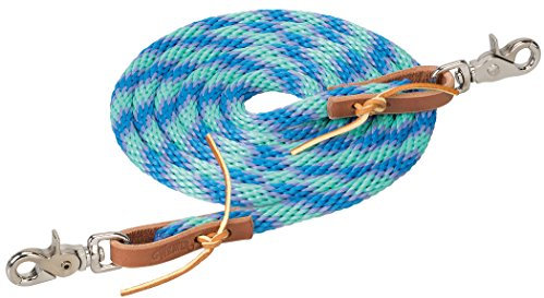 Weaver Leder Poly Roper Zügel, Mint/Lavender/French Blue