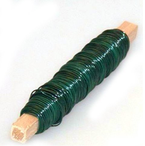 Deko-Versandshop Wickeldraht Stärke 0,65 mm grün, Rolle mit 100G