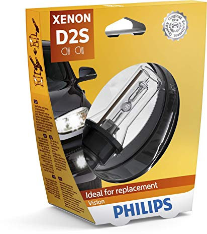 Philips 85122VIS1 Xenon Vision D2S, 1-er Blister, schwarz/transparent