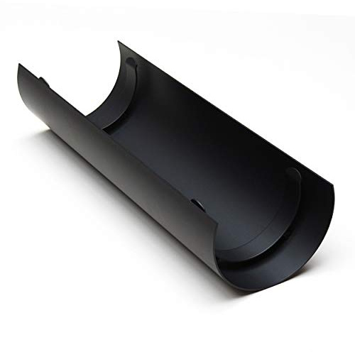 raik Rauchrohr/Ofenrohr Thermoschild Hitzeschutz für Rohre mit 130 mm Durchmesser 460 mm lang 165 mm breit Stahlblech 2 mm Schwarz SH094-130-sw