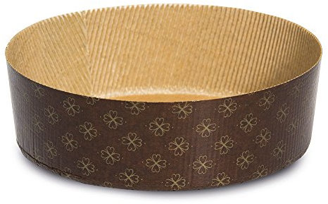 Guardini, Set di 3 stampi panettone alto 19x6 cm, Monouso, Quantità max impasto 750 gr, Carta da forno antiaderente, Made in Italy