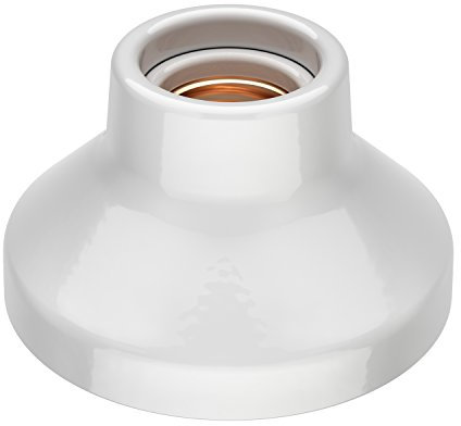 ledscom.de Deckenleuchte/Lampenfassung ELEKTRA, Porzellan, weiß glänzend, 1x E27 max. 300W