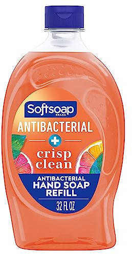 Softsoap Antibacterial Liquid Hand Soap Refill, Crisp Clean, 32 Oz (Packaging may differ)